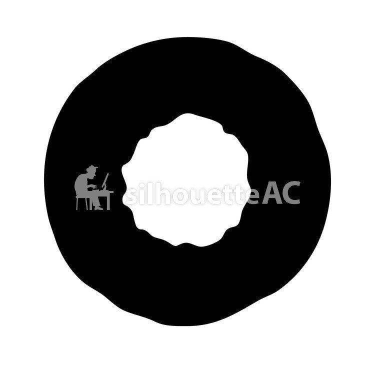 Donut Free Silhouette Vector Silhouetteac