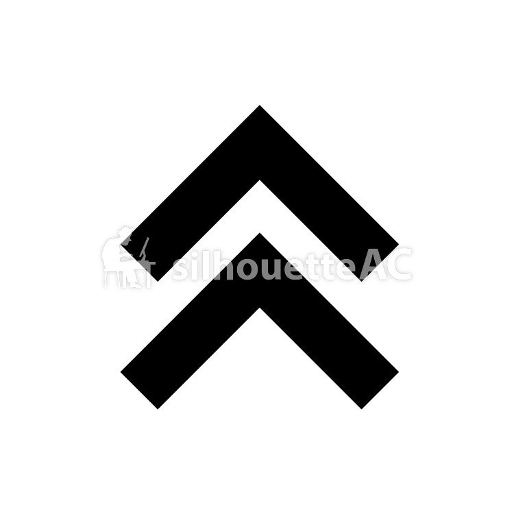 上矢印 免费的剪影矢量 Silhouetteac