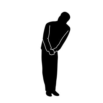 免费的剪影矢量:一个例证 小姐 门房 侧影 简单 - 113185 |silhouette