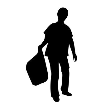 免费的剪影矢量:帮助 图标 一个例证 扔垃圾 垃圾收集 - 141349