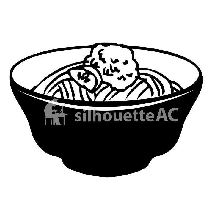 Free Silhouette Vector Bowl Soba Noodles 155938 silhouetteAC