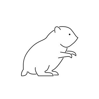 free vector silhouettes of 水豚 | silhouetteac