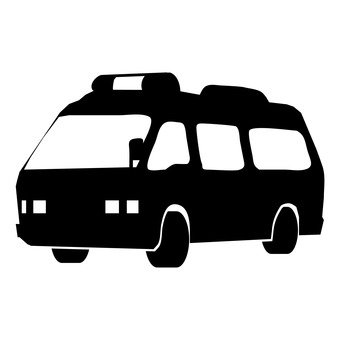 免费的剪影矢量:警笛 运输 救护车 病人 应急车辆 - 134164